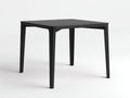 Mesa de comedor exterior cuadrada 78 x 78 x 74 cm - antracita oscuro - estructura compacta - para terraza pequeña