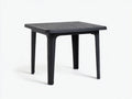 Mesa de comedor exterior cuadrada 80 x 80 x 72 cm - negro antracita - tablero texturizado - uso diario al aire libre