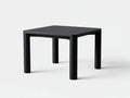 Mesa de comedor exterior cuadrada 80 x 80 x 74 cm - negro - patas redondeadas - para jardín moderno