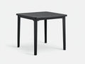 Mesa de comedor exterior cuadrada 79 x 79 x 74 cm - negro intenso - acabado efecto ratán - para patio y terraza